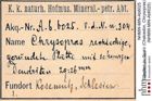 Etiketten zu Quarz (Chalcedon, Chrysopras) (NHMW-MIN-Ab6025)